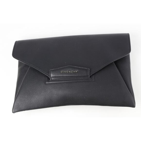 GIVENCHY Antigona Black Leather Bifold Envelope Clutch Bag - Picture 15 of 16